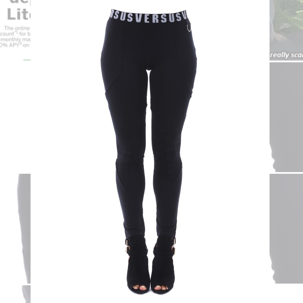 Versace Women’s Waistband Logo Pants